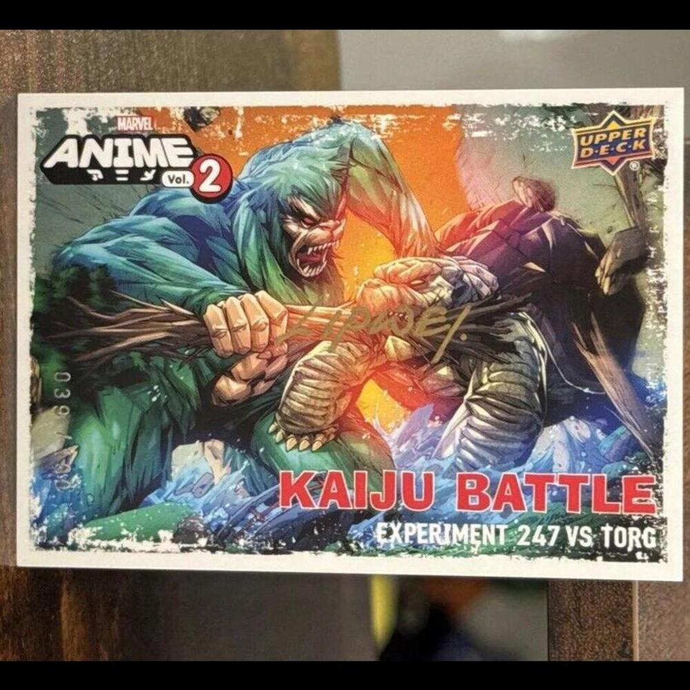 Auto #KB-18 - Experiment 247 vs Torg by Lip Wei Chang #’d 39/100 Kaiju Card
